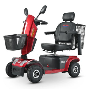 Heavy Duty Red Mobility Scooter With Luxury Seat - Omega Lifestyles