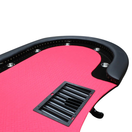 Premium 96-Inch Oval Poker Table With Cup Holders - Omega Lifestyles