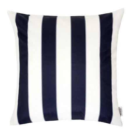 Outdoor Navy Weather Resistant Polyester Throw Pillow 20x20 - Omega Lifestyles