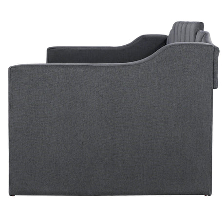 Upholstered Twin Daybed With Wheeled Trundle - Omega Lifestyles