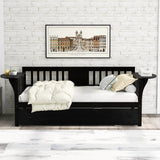 Twin Solid Wood Daybed With Trundle Espresso - Omega Lifestyles