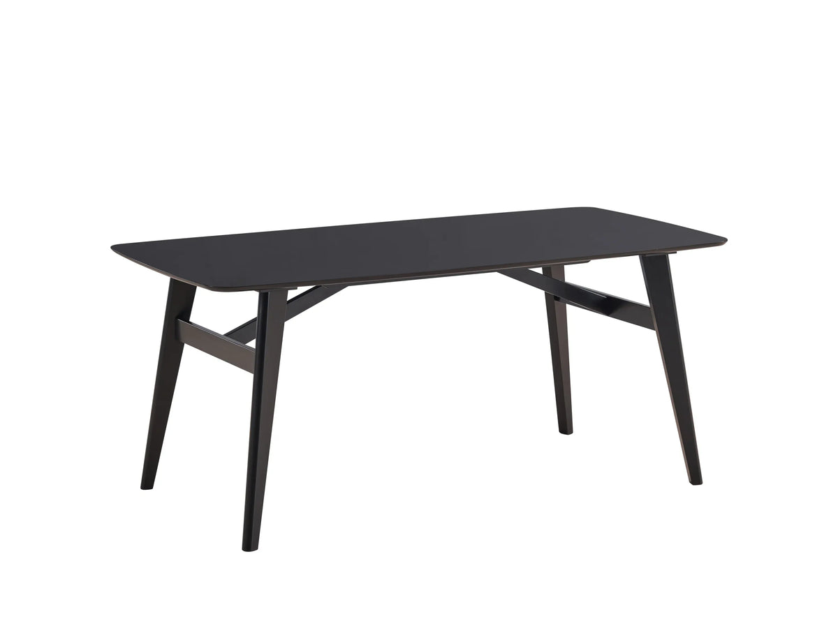 Black Synthetic Wood Fixed Top Dining Table - Omega Lifestyles
