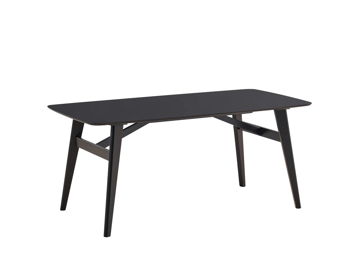 Black Synthetic Wood Fixed Top Dining Table - Omega Lifestyles