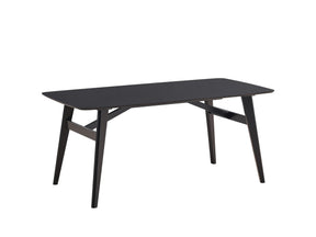 Black Synthetic Wood Fixed Top Dining Table - Omega Lifestyles