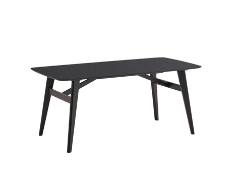 Black Synthetic Wood Fixed Top Dining Table - Omega Lifestyles