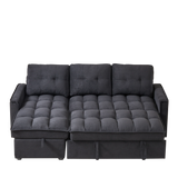Chenille Reclining Sleeper Sofa Bed With Storage - Omega Lifestyles