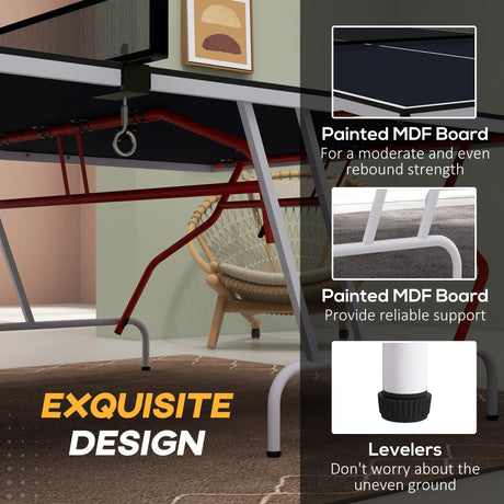 Full Size Folding Portable Ping Pong Table Tennis Set - Omega Lifestyles