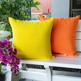 Outdoor Water-Resistant Orange 20x20 Polyester Pillow - Omega Lifestyles