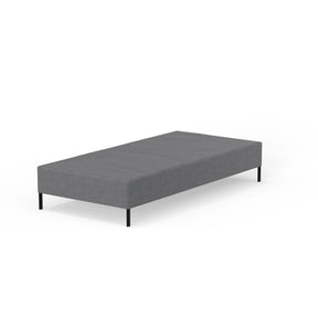 Twin XL Knock Down Grey Fabric Metal Mattress Foundation - Omega Lifestyles