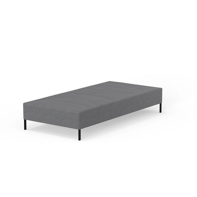 Twin XL Knock Down Grey Fabric Metal Mattress Foundation - Omega Lifestyles