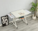 Adjustable Height Metal Puzzle Table With Storage Trays - Omega Lifestyles