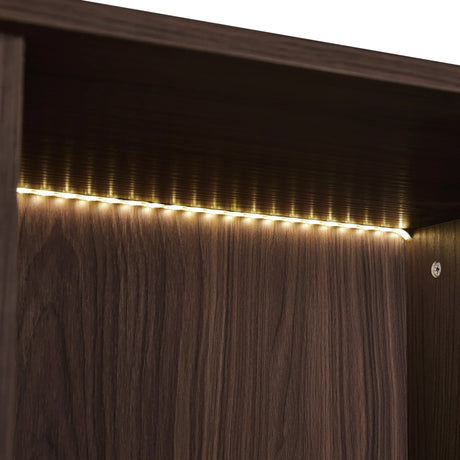 Modern Minimalist LED Curio Cabinet With Tempered Glass Doors - Omega Lifestyles