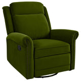 Modern Velvet Adjustable Backrest Swivel Recliner Chair - Omega Lifestyles