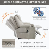 Power Lift Recliner Chair With Massage Lumbar Heat - Omega Lifestyles