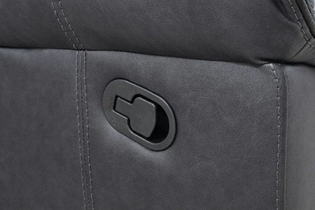 Transitional Black Faux Leather Glider Recliner Chair - Omega Lifestyles