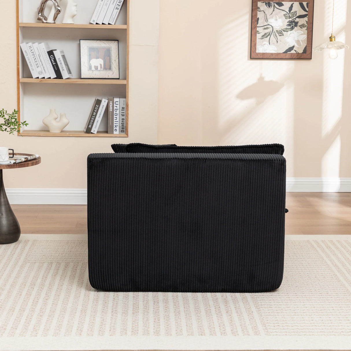 Corduroy Foam Left Armrest Chaise Lounge Chair - Omega Lifestyles