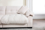 Casual 3-Seater Chenille Pleated Sofa - Omega Lifestyles