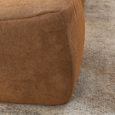 Chenille Large Medium-Soft Bean Bag Chair With Ottoman - Omega Lifestyles