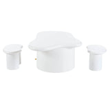 Cloud-Shaped Coffee Table With Stools And Drawers - Sleep Galleria