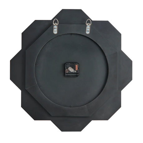 20-Inch Silver Mirrored Art Deco Wall Clock With Roman Numerals - Omega Lifestyles