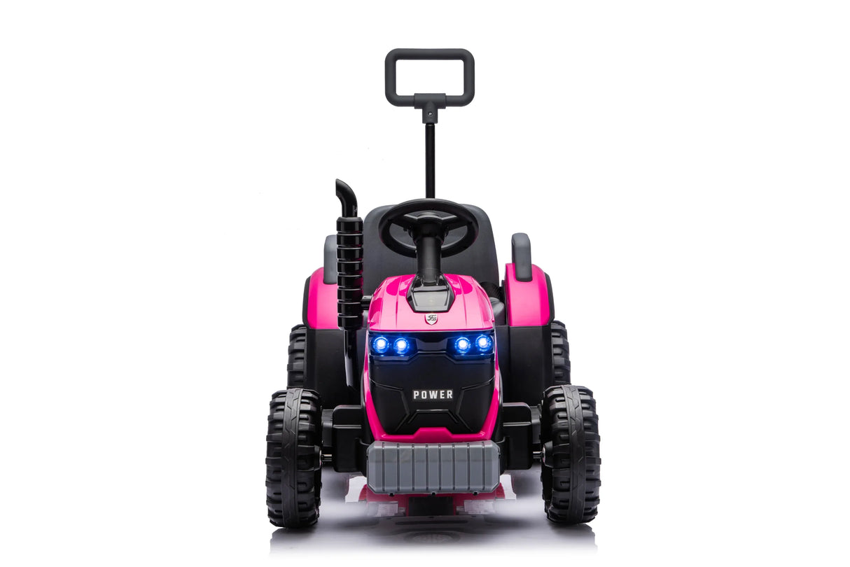 12V Kids Electric Ride On Tractor With Trailer Toy Car - Omega Lifestyles