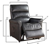 Power Reclining Faux Leather Memory Foam Lift Chair - Omega Lifestyles