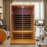 Two Person Low EMF Hemlock Double Door Far Infrared Sauna Room - Omega Lifestyles