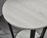 Contemporary Round MDF End Table With Shelf - Omega Lifestyles