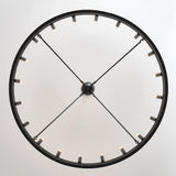 Matte Black 20-Light Farmhouse Wagon Wheel Chandelier - Omega Lifestyles