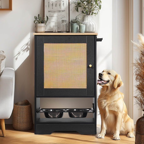 Elevated Pet Feeding Station With Storage Drawers - Sleep Galleria