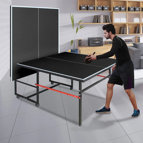Foldable Mid-Size Table Tennis Table Set With Accessories - Omega Lifestyles