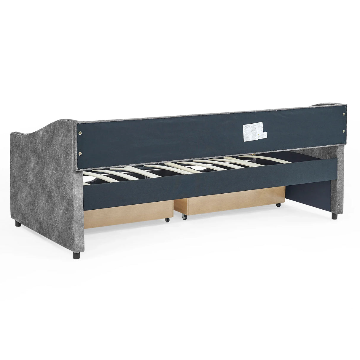 Twin Upholstered Tufted Daybed With Storage Drawers - Omega Lifestyles