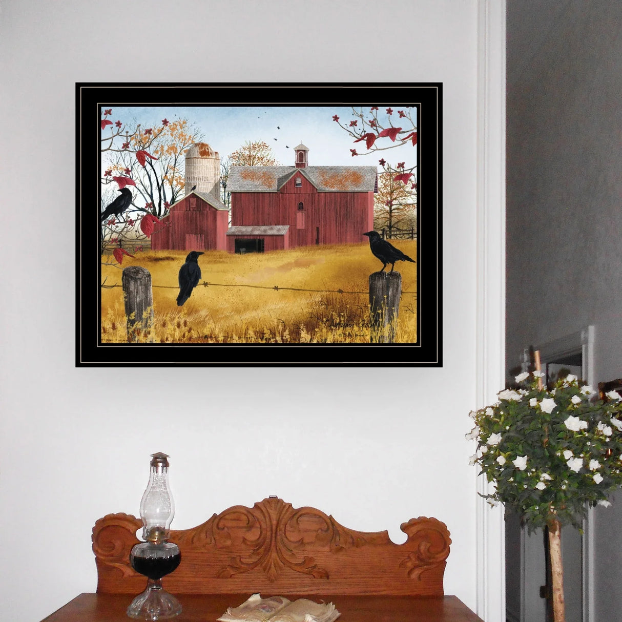 Framed Multicolor Autumn Gold Wall Art Print - Omega Lifestyles
