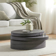 Contemporary Small Oval Rotating Coffee Table - Sleep Galleria