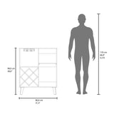 Angela Particle Board Wine Rack Storage Cabinet - Omega Lifestyles