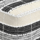 Recycled Fabric Square Pouf With Polystyrene Bead Filling - Omega Lifestyles