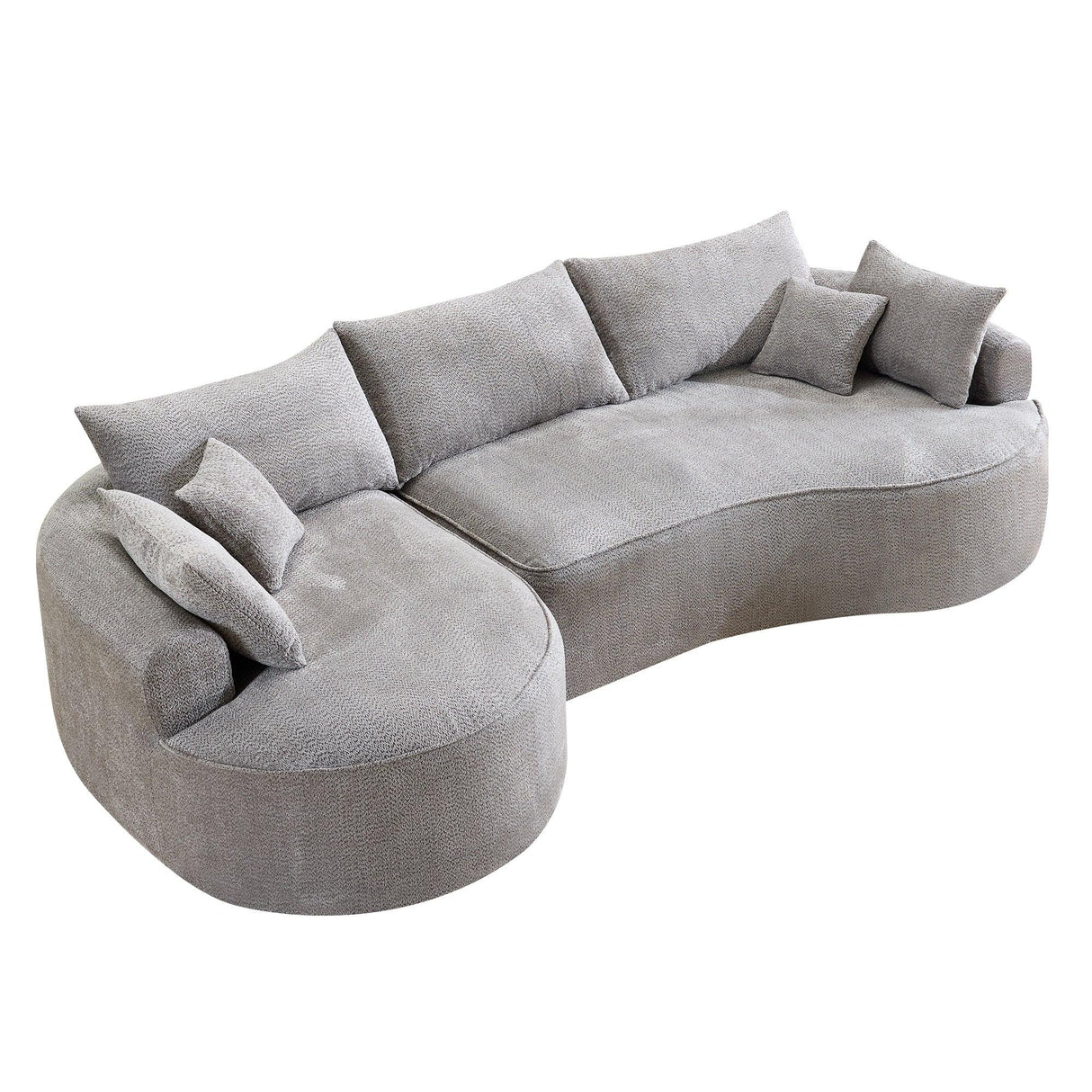 Minimalist Medium-Soft Chenille Foam 5-Seat Sofa - Omega Lifestyles