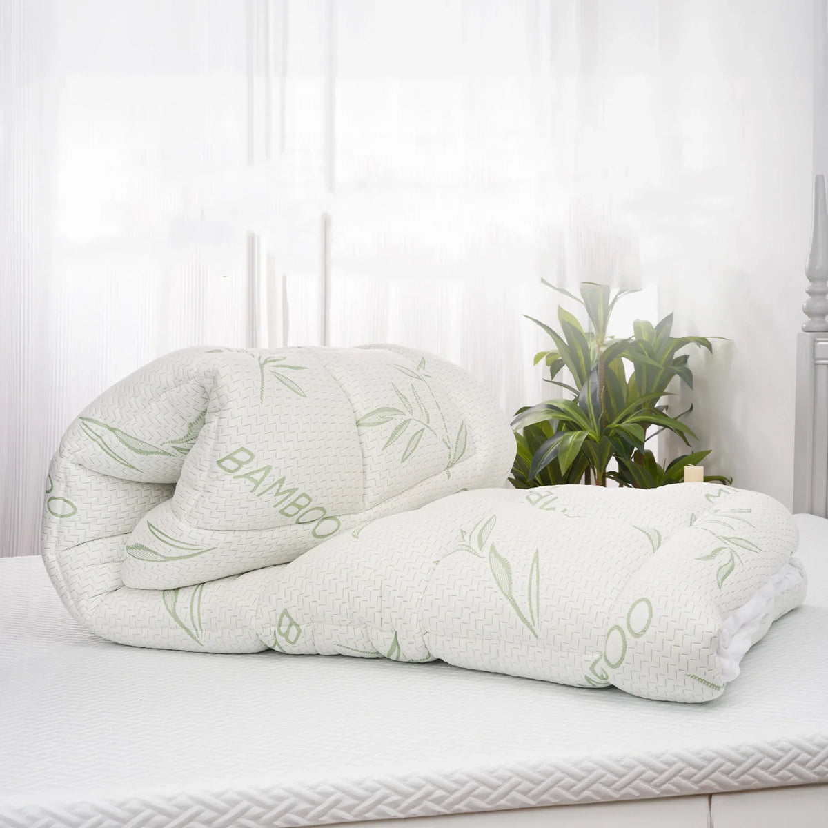 Queen Bamboo Blend Waterproof Plush Mattress Protector - Omega Lifestyles