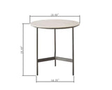 Small Round Waterproof Sintered Stone End Table - Omega Lifestyles