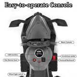 12V Grey Plastic Kids Electric Ride-On Motorcycle - Omega Lifestyles