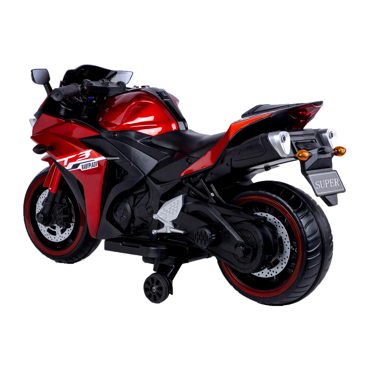 12V Kids Electric Motorcycle With Training Wheels and Lights - Omega Lifestyles