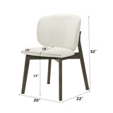 Contemporary Padded Gray Chenille Walnut Side Chair Set - Omega Lifestyles