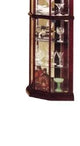 Cherry Finish Corner Curio Cabinet With Glass Shelves - Omega Lifestyles