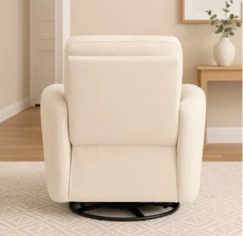 Manual Swivel Recliner With Super Soft Polyester Fabric - Omega Lifestyles