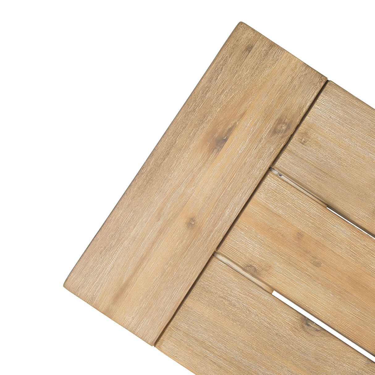 Rustic Acacia Wood Slat Panel Outdoor Bench - Omega Lifestyles