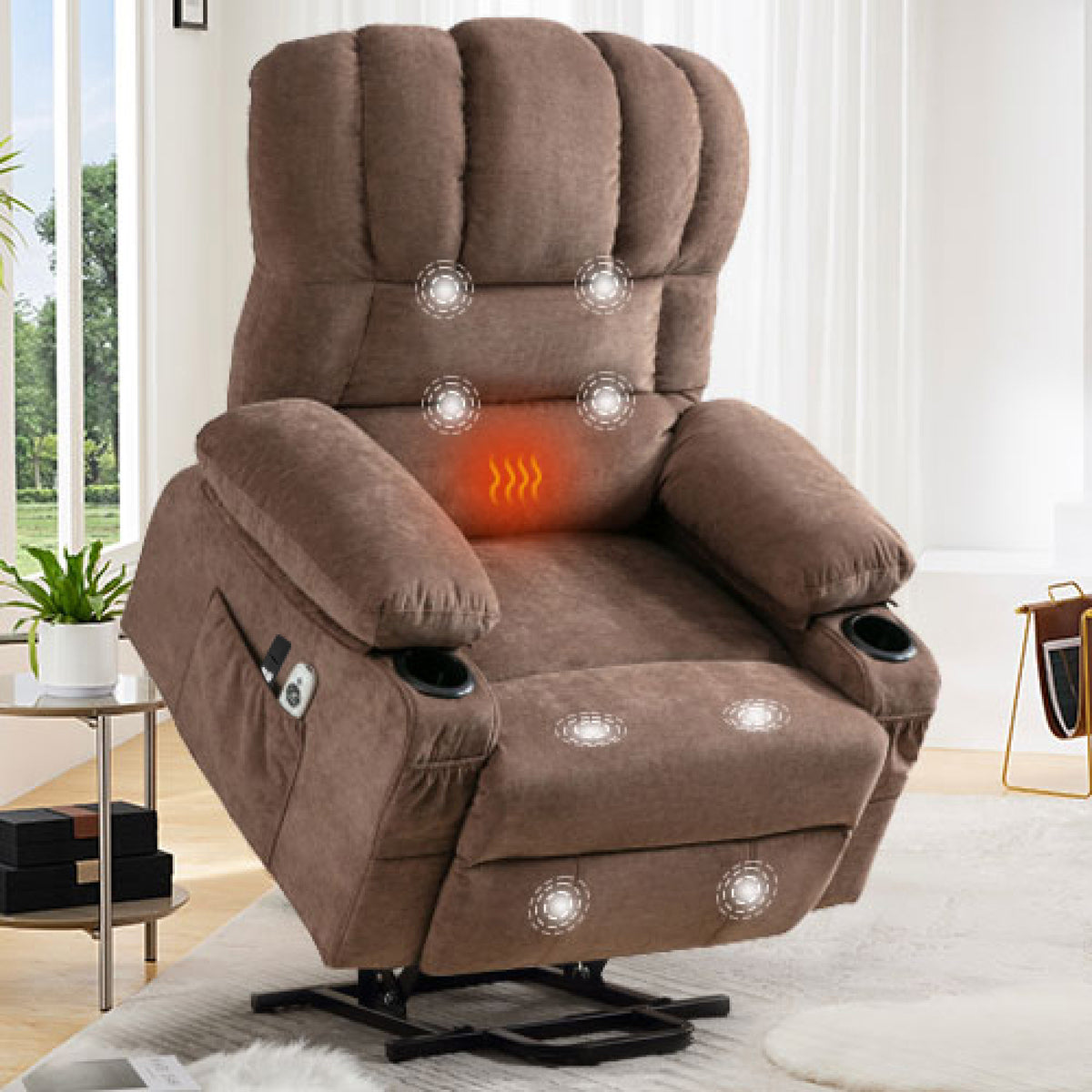 Power Electric Lift Recliner Massage Chair With Heating