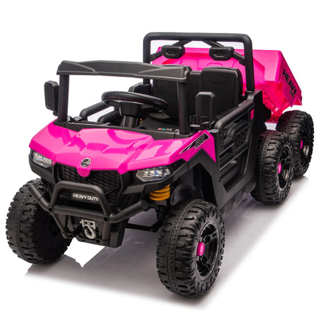 Kids Electric Ride On Six-Wheel Remote Control Dump Truck - Omega Lifestyles