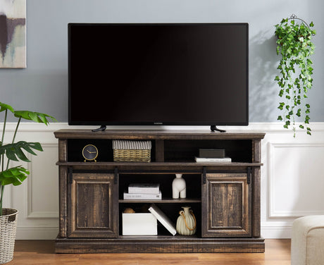 Antique Brown Mid Century Media Console TV Stand - Sleep Galleria