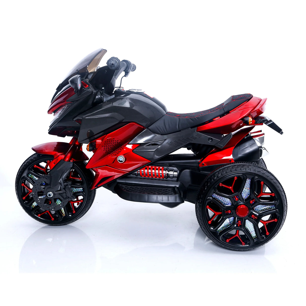 12V Kids Ride-On Motorcycle With PU Seat And Training Wheels - Omega Lifestyles