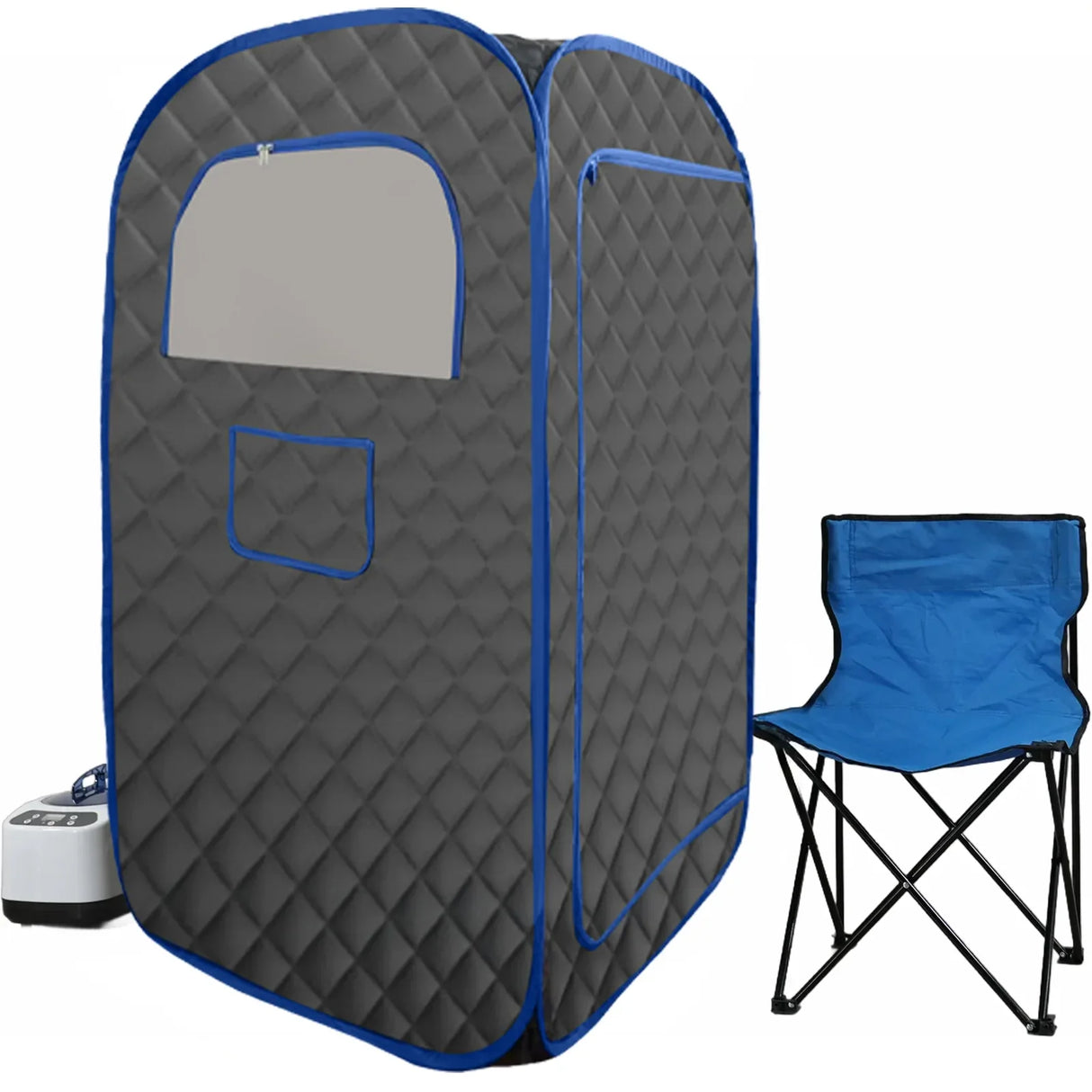 Portable Steam Sauna Tent With Folding Chair and Remote - Omega Lifestyles